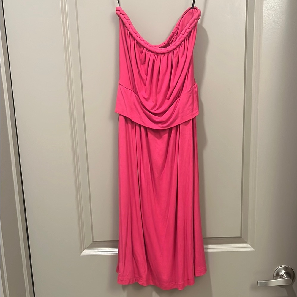 Pink Strapless Dress